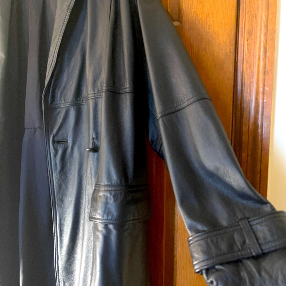 Leather Full Length Size 14 Coat by Together